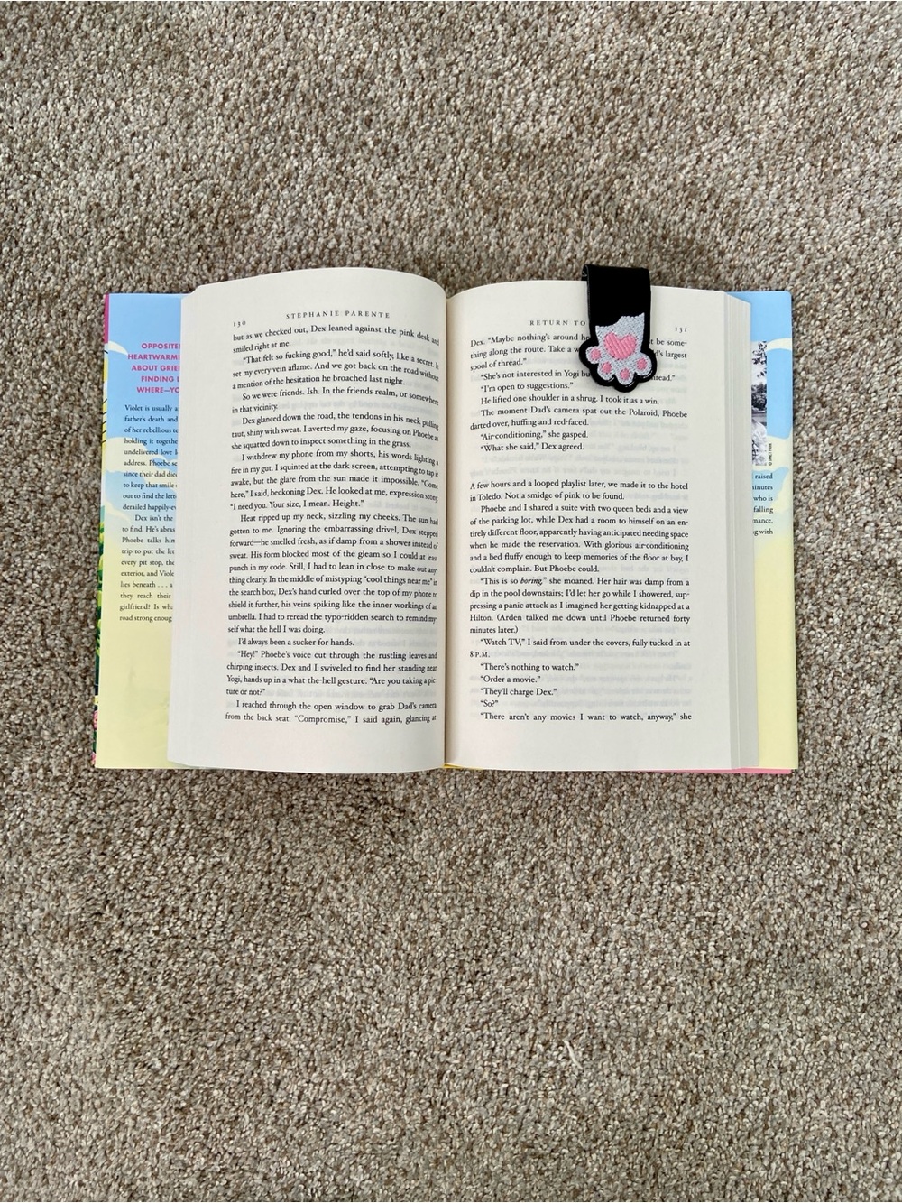 NWOT Embroidered Cat Paw Bookmark: Magnetic Vinyl Clip Reading Accessories - Picture 7 of 12